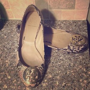 Tory Burch snakeskin flats